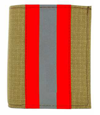 Hidden Badge Firefighter Wallet w/ Gold Matrix - 3.25''x4.50''