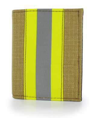 Firefighter Gold Matrix Recessed Badge Wallet - 3.50''x4.50''