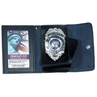 Non Recessed Badge & ID Case w/ Snap Closure - 3.25''x4.25''
