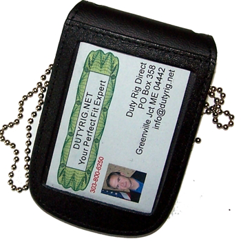 Double ID Neck Holder w/ Velcro Closure & Chain - 2.50''x3.25''