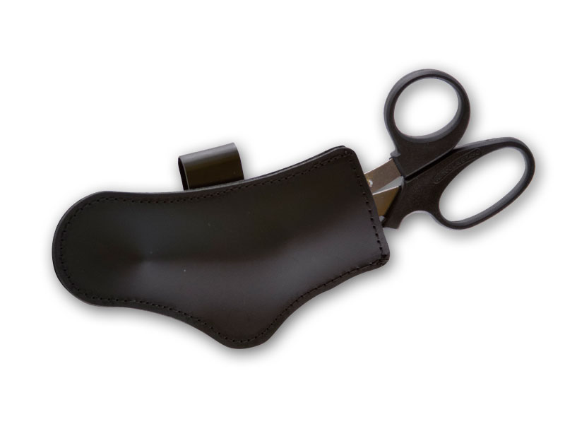 Left Side Leather Scissor Holder w/ Clip