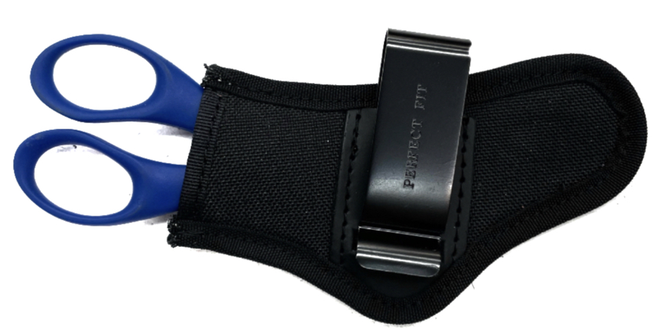 Nylon Right Side Leather Scissor Holder w/ Clip