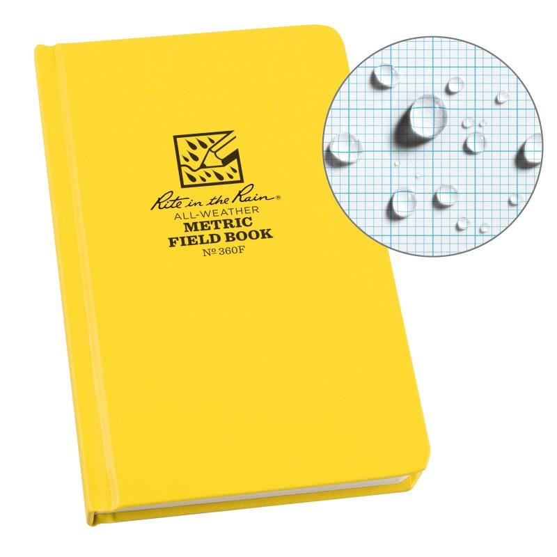Fabrikoid Metric Field Hard Cover Book - 4.75 x 7.5 Yellow