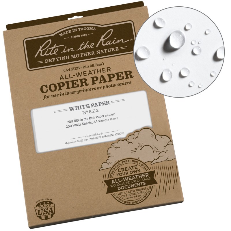 All-Weather Printer Paper - 21cm x 29.7cm - 200 Sheets - White