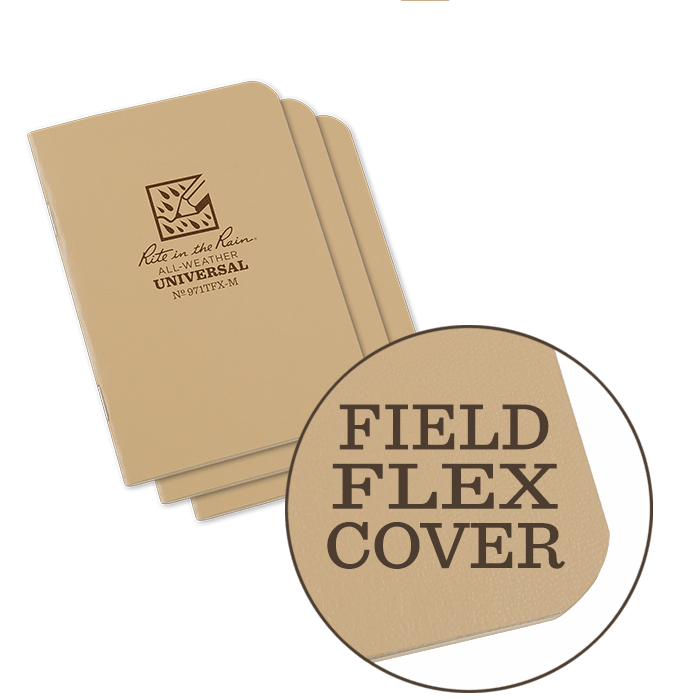 Tan Mini-Stapled Notebook