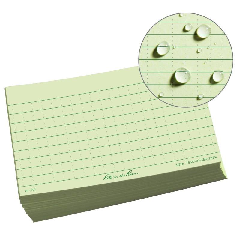 Universal Index Cards - 3 x 5 - Green
