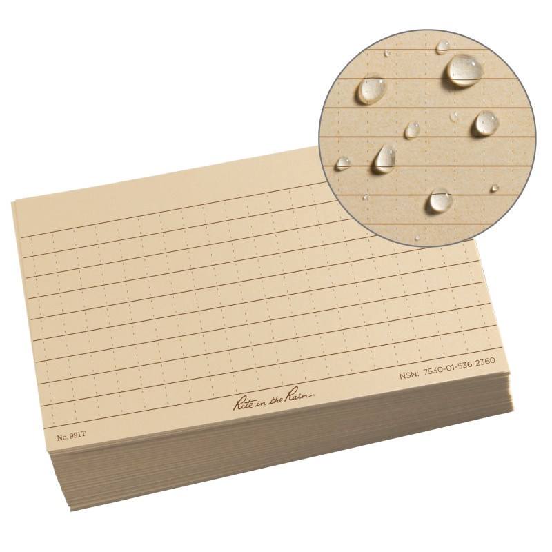 Universal Index Cards - 3 x 5 - Tan