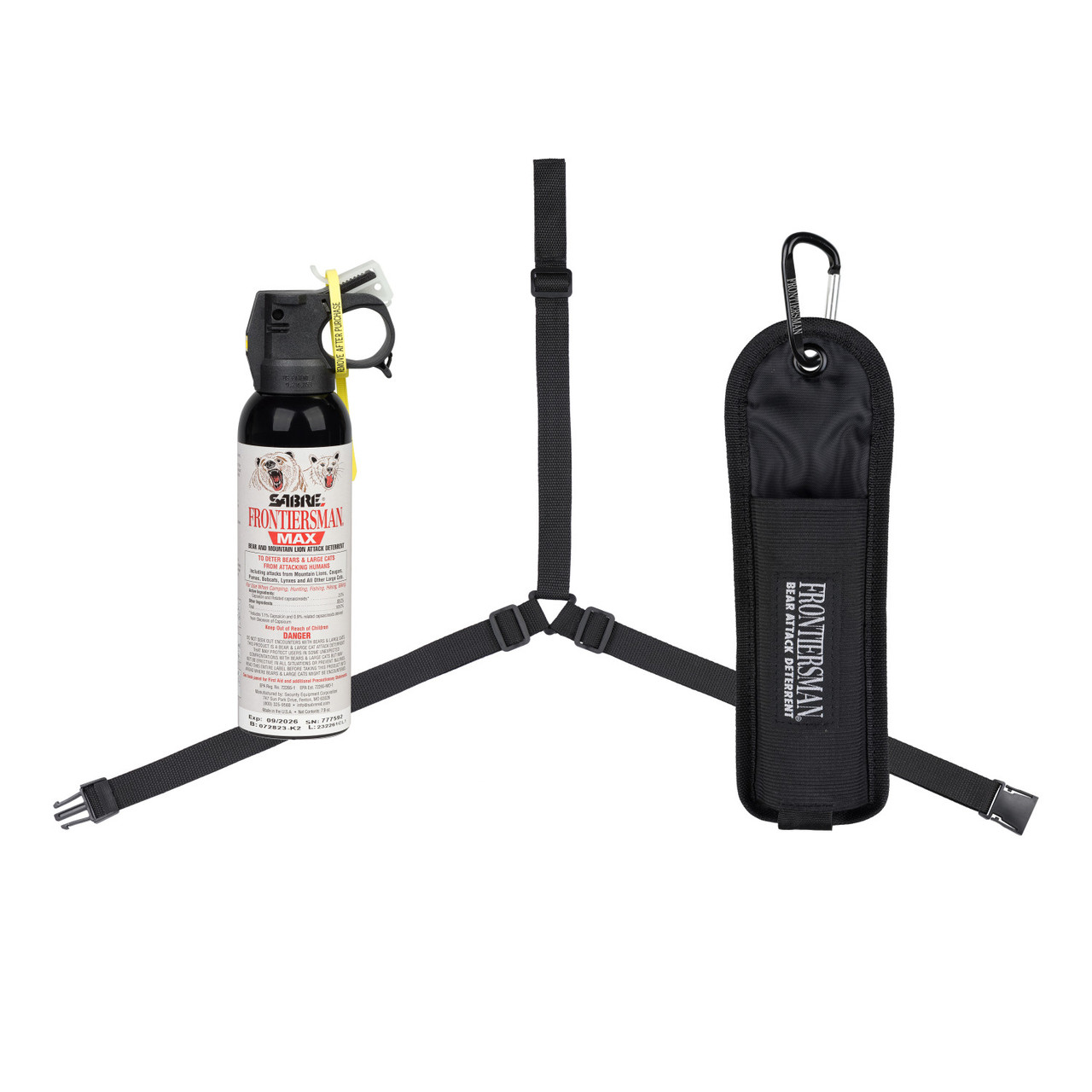 Frontiersman MAX Bear & Mountain Lion Spray w/ 3-in-1 Chest Holster Set