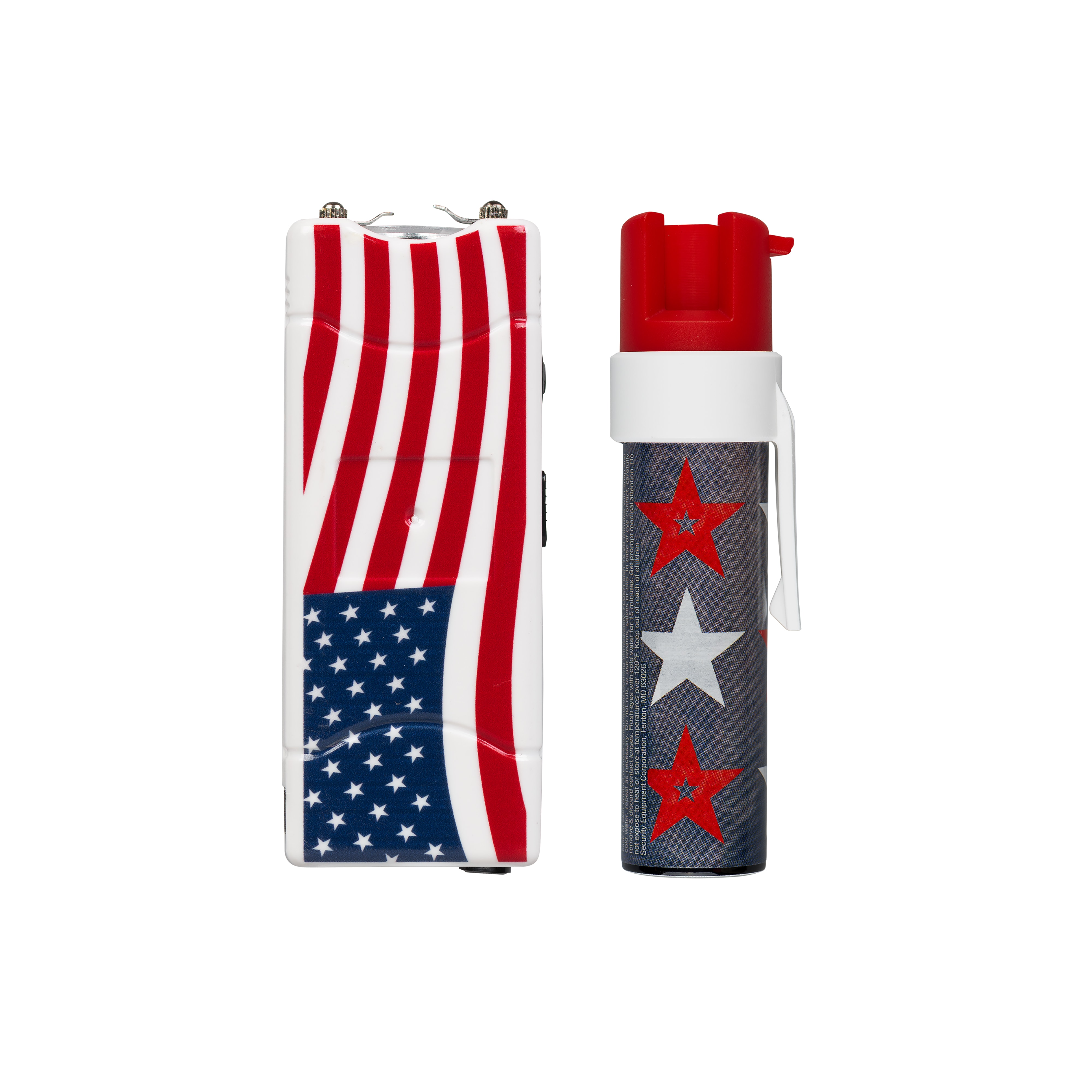Pepper Gel and Stun Gun Self Defense Kit - Patriotic Design