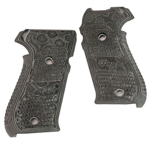 Grip Set, P220, Black Gray G10 Piranha, SIG SAUER Logo