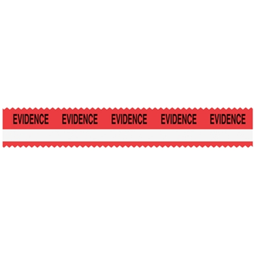 Sirchmark Red Evidence Tape w/ White Stripe