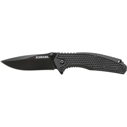 Liner Lock 8Cr13MoV High Carbon Drop Point Blade. ABS/TPR Handle. Index Flipper.